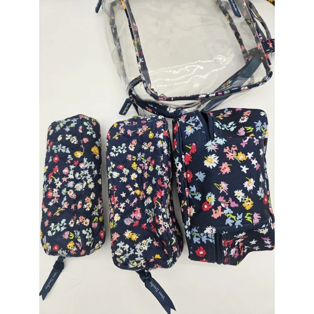 Vera‎ Bradley Scattered Wildflower Garden Floral Cosmetic Set Makeup Organizer